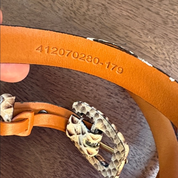 Lauren Ralph Lauren Python Snakeskin Belt - Picture 8 of 10